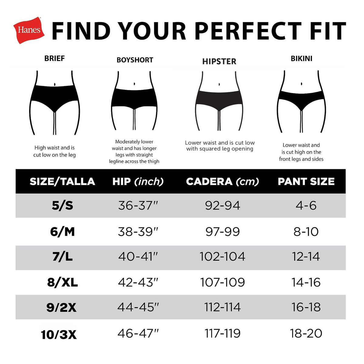 Hanes Comfort, Period. Underwear, Super Leaks Post-partum, Period & Nighttime Protection, Multipack Ropa Interior Mujer