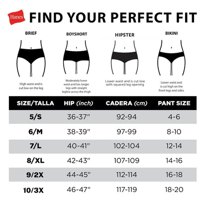 Hanes Comfort, Period. Underwear, Super Leaks Post-partum, Period & Nighttime Protection, Multipack Ropa Interior Mujer