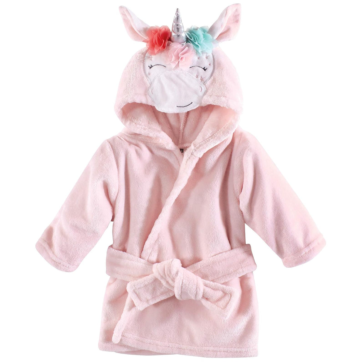 Hudson Baby Bata de Baño Unisex de Felpa para Bebé, Talla Única - 0-9 meses - Unicornio caprichoso azul