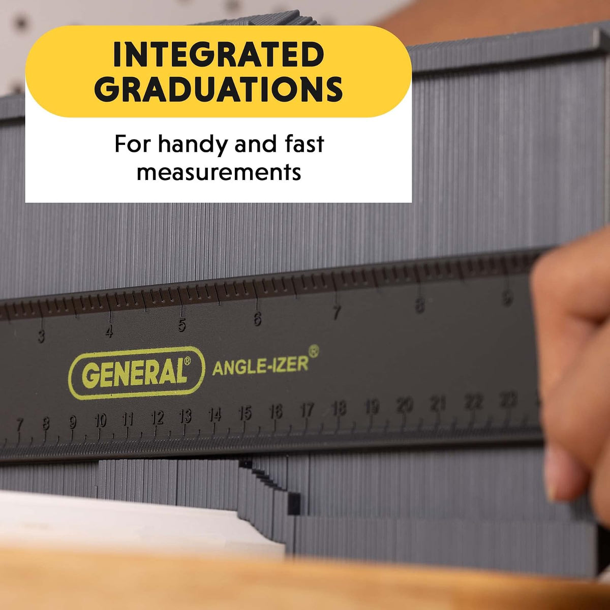 General Tools - Medidor de contorno de bloqueo #834X con pasadores extralargos, calibre de perfil, duplicador de forma, 254 mm, copia con precisión formas irregulares para un ajuste perfecto y fácil