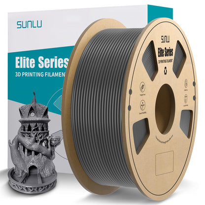SUNLU Elite Filamento PLA 1.75mm Blanco, Carrete 1kg - Gris