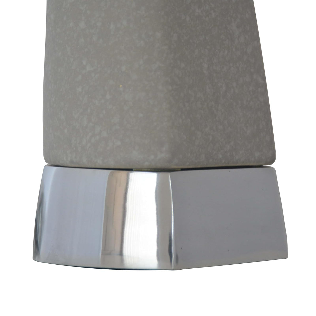 Luzerna CM-0021 Lámpara De Mesa Fless, Color Gris Perla Marmol, 1 Unidad