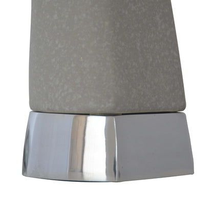 Luzerna CM-0021 Lámpara De Mesa Fless, Color Gris Perla Marmol, 1 Unidad