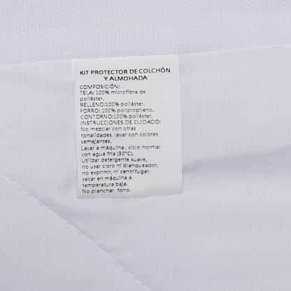 Spring Air Paquete de Protector y Almohada 100% Microfibra de Poliester - King Size