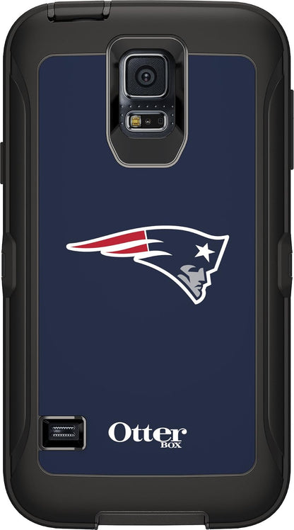 OtterBox Funda para Samsung Galaxy S5 con Logo NFL - Estuche para Samsung S5 - NFL PATRIOTS (BLACK W - NEW ENGLAND PATRIOTS NFL LOGO) - empaque estándar