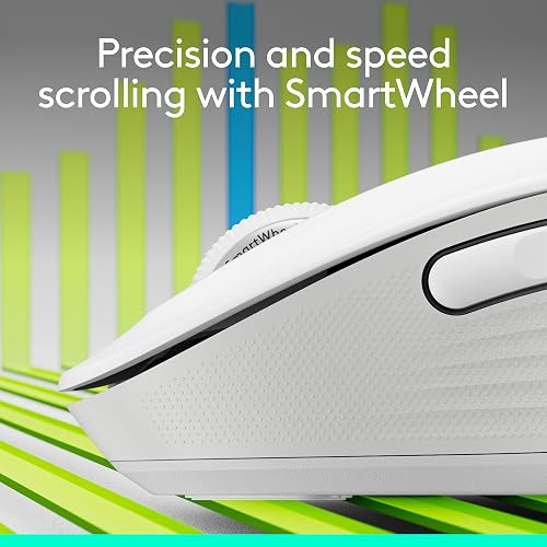 Logitech Signature M650 Mouse inalámbrico - para Manos pequeñas y Medianas, 2 años de batería, Clicks silenciosos, Botones Personalizables, Bluetooth, PC/Mac/multidispositivo/Chromebook - Blanco
