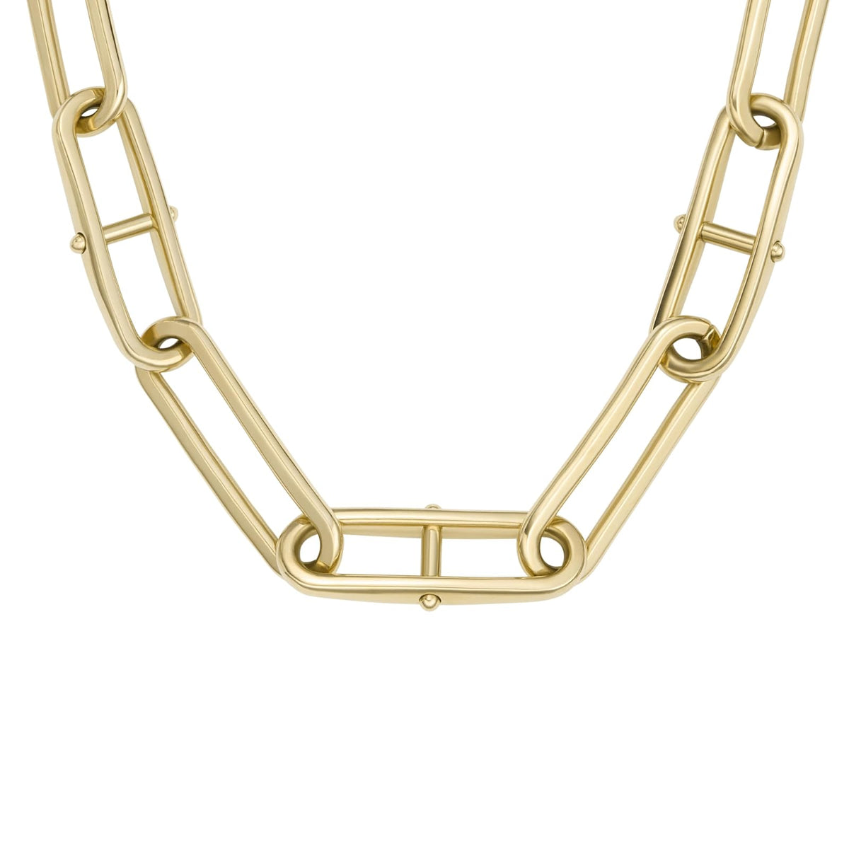 Fossil Women's Gold-Tone Stainless Steel Pendant Chain Necklace