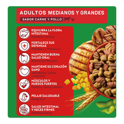 Purina Dog Chow Adulto Raza Medina y Grande Sabor Carne y Pollo 7.5Kg