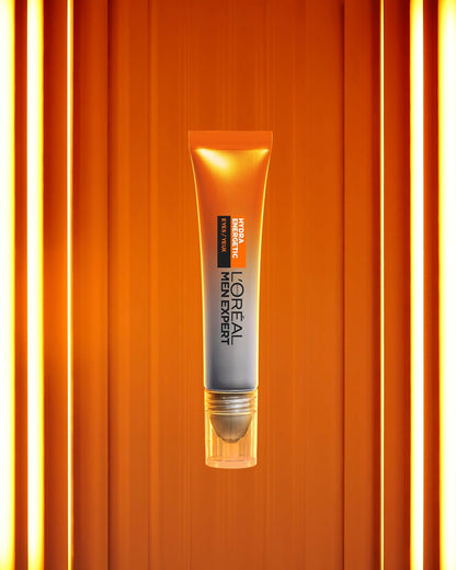 L'Oreal Paris Roll On Crema para Ojos, Men Expert, 10 ml | Fórmula para hombre con efecto hielo, vitamina C y cafeína que Hidrata 24 horas y reduce ojeras en rutinas de día o de noche