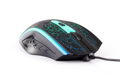 NACEB TECHNOLOGY - Mouse Óptico Gamer NA-592NE USB con 1200 DPI Ajustable - Diseño Ergonómico Ambidiestro, 4 Botones y Cable 1.5 m - Color Negro