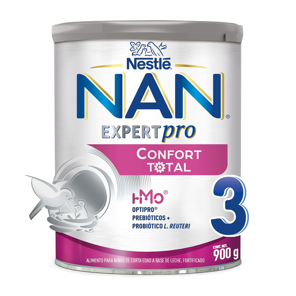 NAN 3 Expert Pro Confort Alimento Para Niños A Base de Leche 1 Año Lata 900g