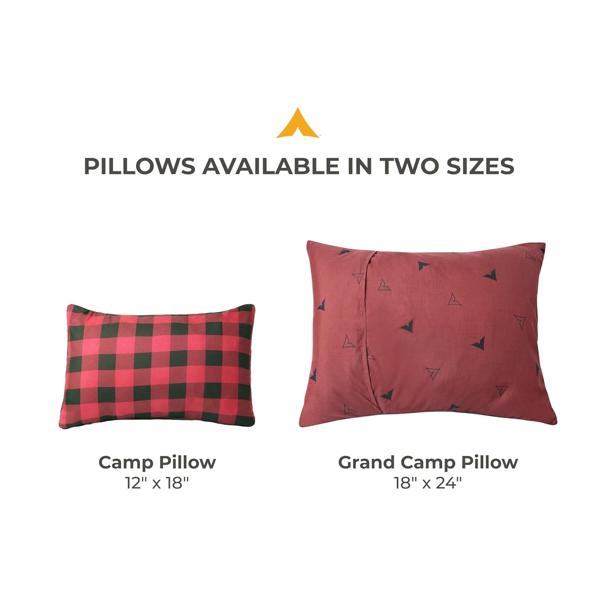 Teton - Almohada de Campamento Negra, Cuadros Azules