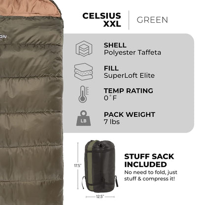 Teton Sports Celsius Bolsa de Dormir XXL