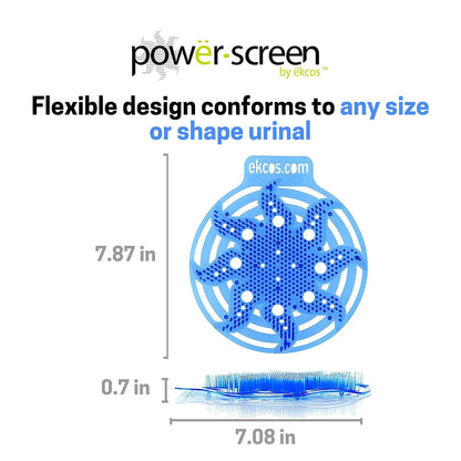 power screen PWR-3B-10 Diversey 30 Day Premium Anti-Splash Urinal Screen and Deodorizer - Fits Most Top Urinal Brands, 8" x 7" Blue/Fresh (10 Pack)