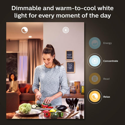 Philips Hue Foco Inteligente LED A19 White Ambiance 9W Base E27 - Paquete de 2