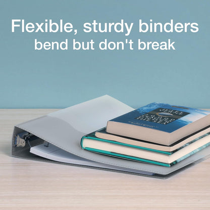 Oxford - Carpetas flexibles para la escuela y la oficina, poliéster flexible fuerte, 4 bolsillos ondulados, fundas translúcidas, capacidad para hasta 350 hojas, carpeta de 1.5 pulgadas, 4 colores