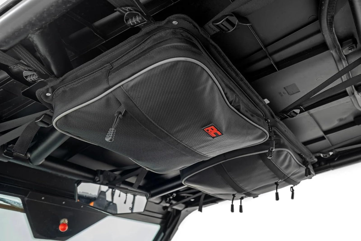Rough Country - Bolsa de almacenamiento de techo para Polaris RZR & Can-Am Defender Max, nailon resistente al agua, bolsa de carga UTV