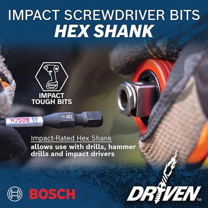 BOSCH ITDT25215 paquete de 15 pulgadas Driven Torx #25 - Brocas de potencia de atornillado resistentes a impactos