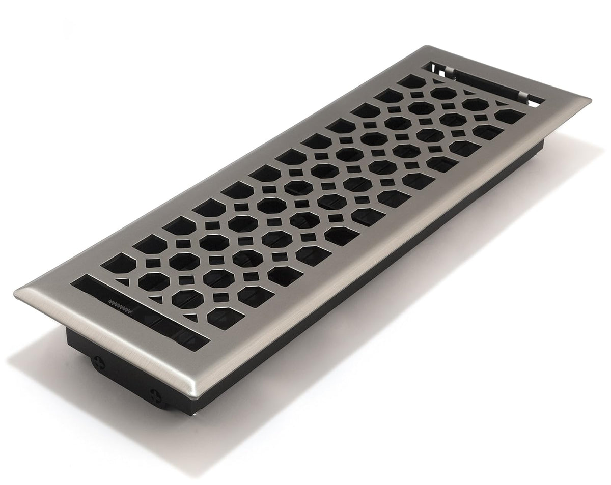 Accord amfrlrbch410 Charlotte piso registradora, 4-Inch X 10-Inch (apertura de conducto Medidas), 4" x 14", Níquel Satinado