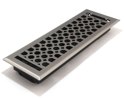Accord amfrlrbch410 Charlotte piso registradora, 4-Inch X 10-Inch (apertura de conducto Medidas), 4" x 14", Níquel Satinado