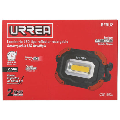 Urrea Herramientas RFRU2 Urrea Reflector recargable, 2500lm, 30W, pack of/paquete de 1