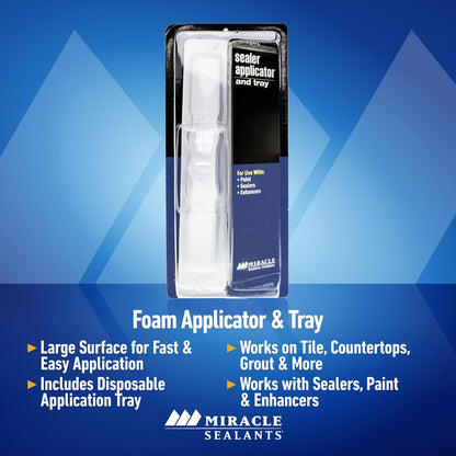 Miracle Sealants aplicador y bandeja para selladores de azulejos, piedra y lechada