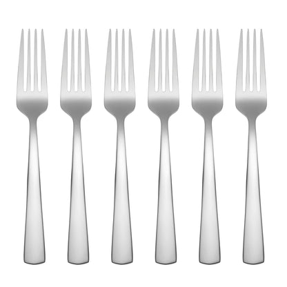 Oneida Aptitude Everyday Cubiertos de Acero Inoxidable - Tenedores de cena, juego de 6