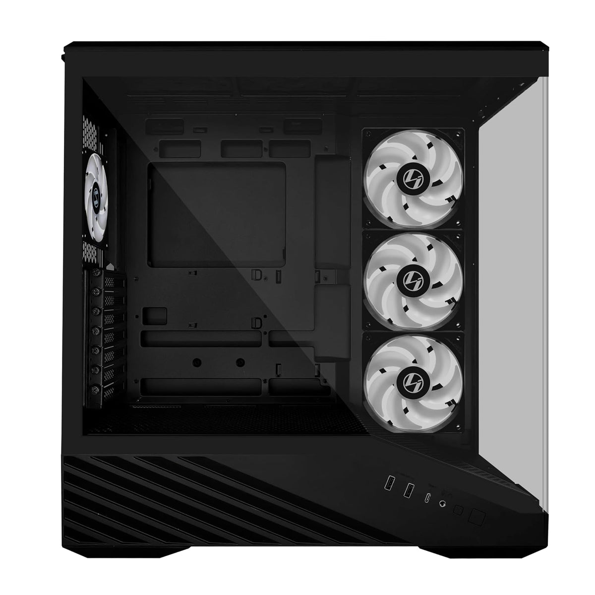 Lian LI Vector V100 Black – ARGB Full Tower ATX/mATX/ITX Case Pro Gaming Look