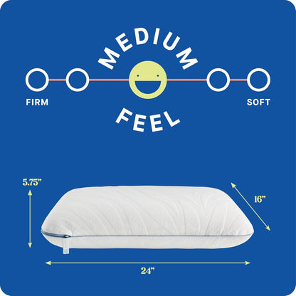 SEALY Dreamlife - Tecnología de protección de Superficie de enfriamiento de Espuma viscoelástica tamaño Queen, Funda extraíble Lavable a máquina, 1 año de garantía, 2 Unidades