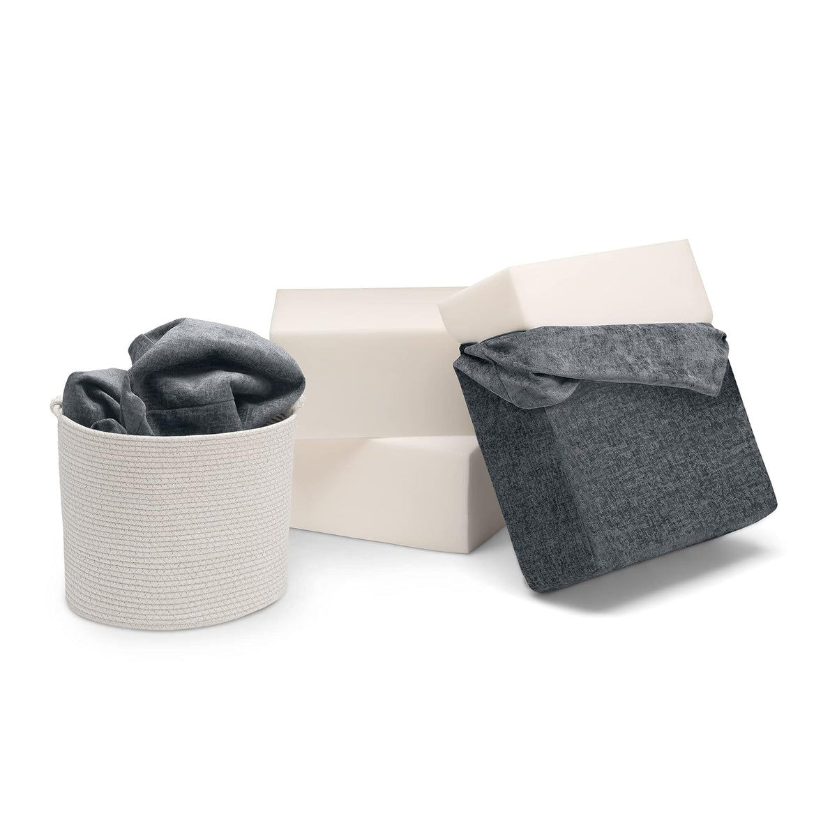 Delta Children Sofá Modular Cozee de 4 Piezas - Color: Gris