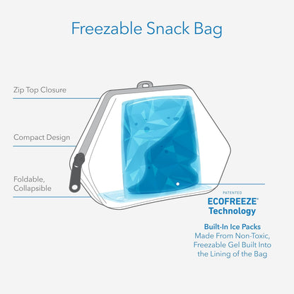 PackIt - Bolsa para aperitivos, rejilla negra, normal