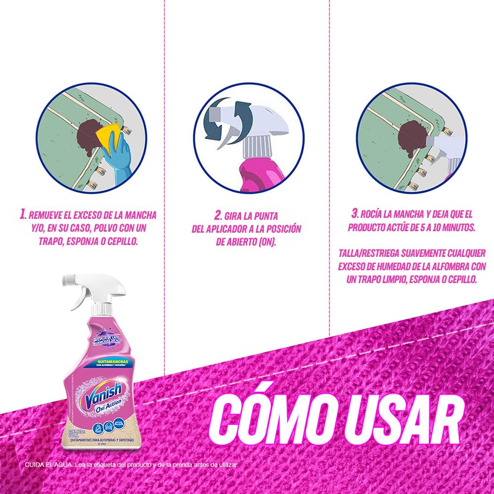 Vanish Quitamanchas para Alfombras, Tapicerías y más, 650ml