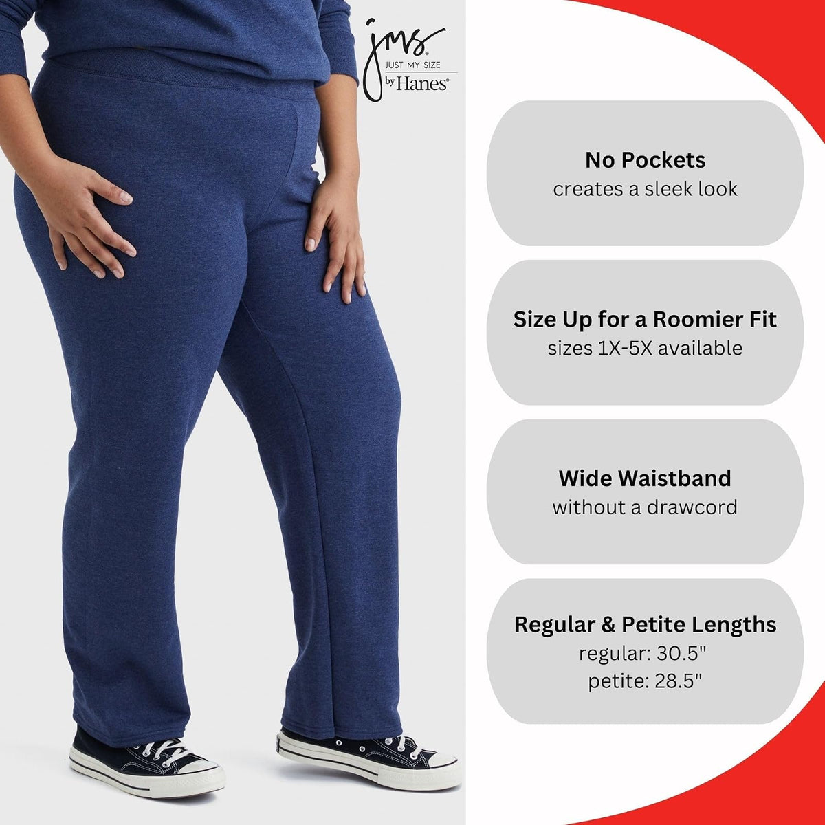 Just My Size Women's Plus-Size Fleece Sweatpant