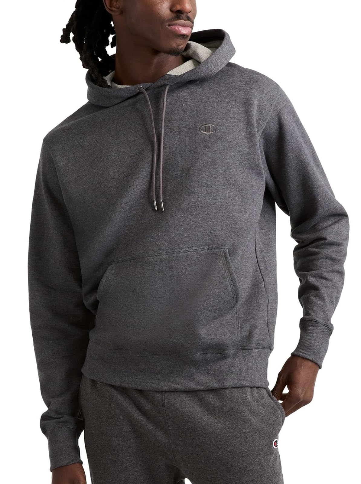 Champion Sudadera Powerblend con Capucha para Hombre - XL - Gris grafito