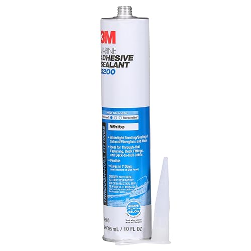 White 3M Marine 5200 Adhesive / Sealant 10 fluid ounce cartridge