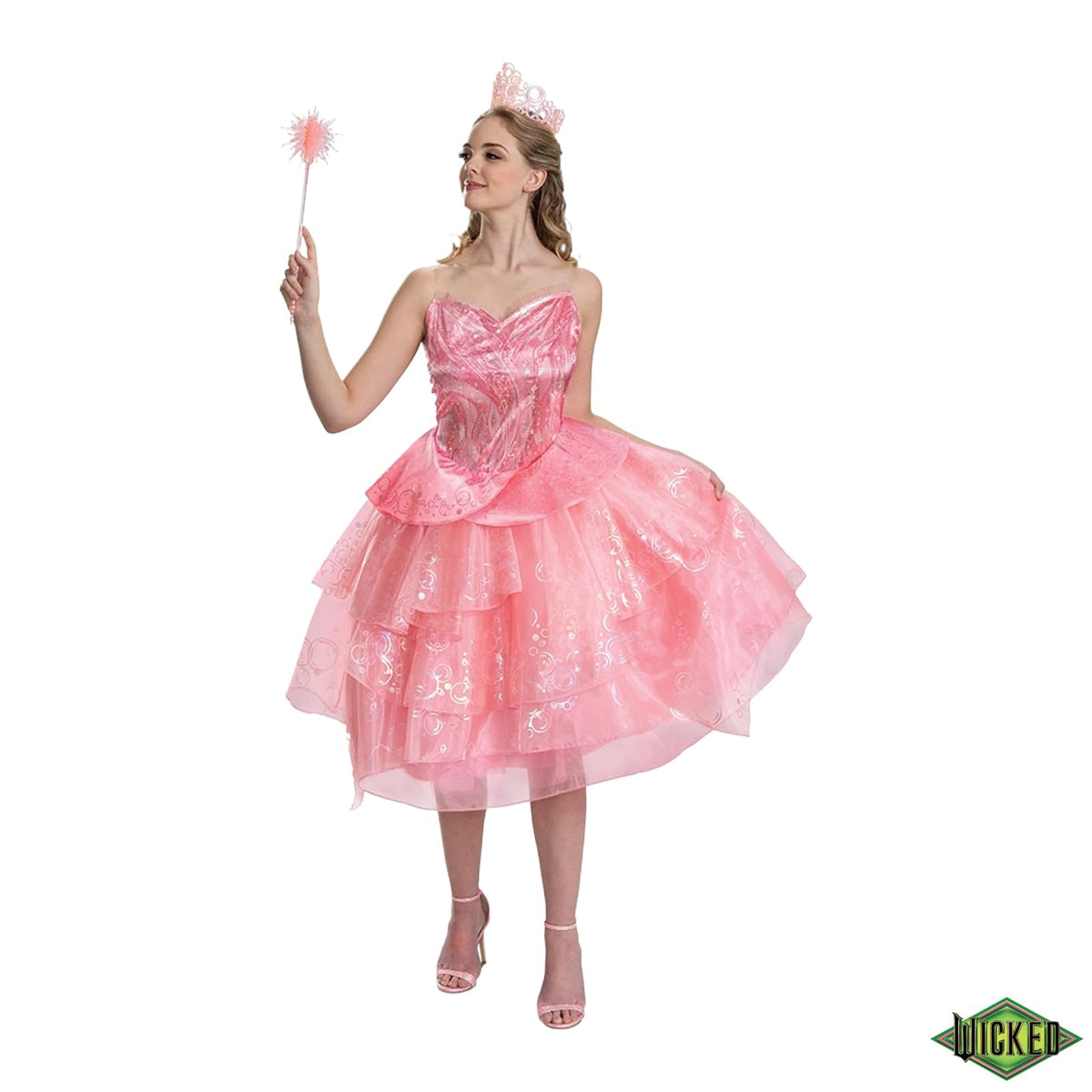 Disguise Wicked Glinda - Disfraz oficial de lujo de Glinda rosa malvada para mujer, talla 8-10