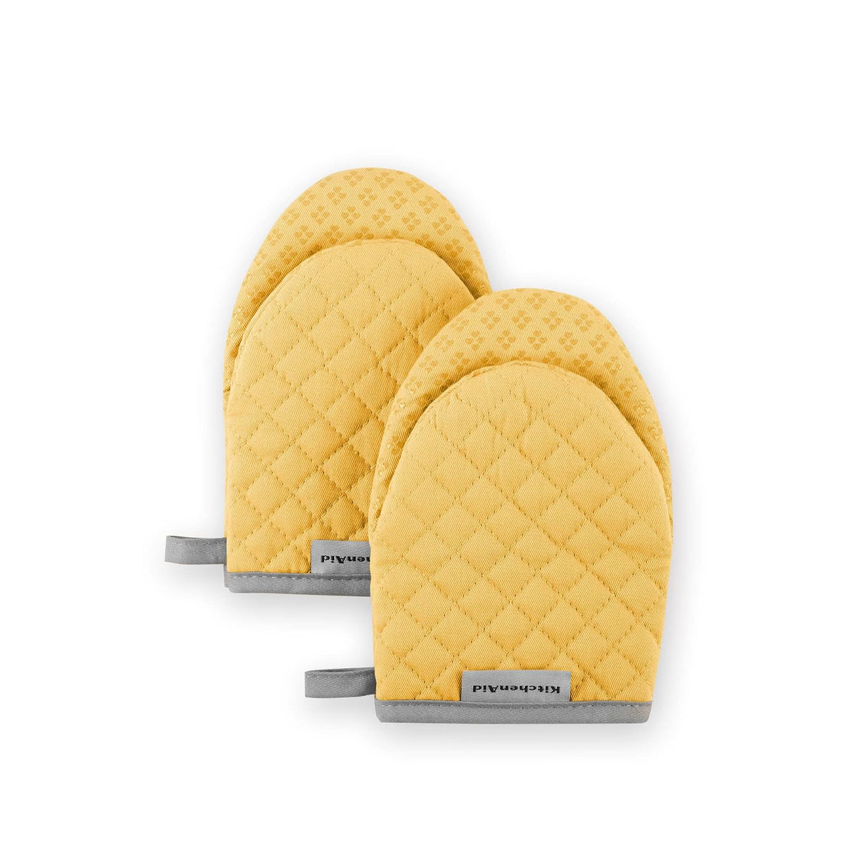 KitchenAid Manoplas y Agarraderas de Horno Asteroide, 2 Piezas - 5.5"x8" - Amarillo Buttercup