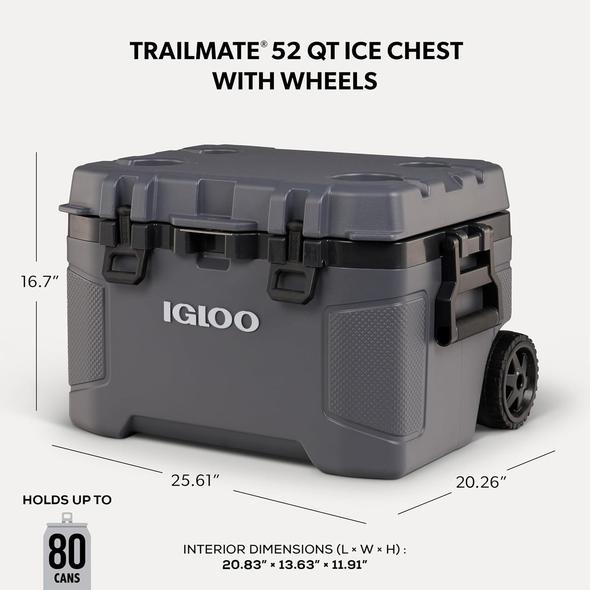 Igloo Trailmate - Enfriadores de ruedas de 52 cuartos