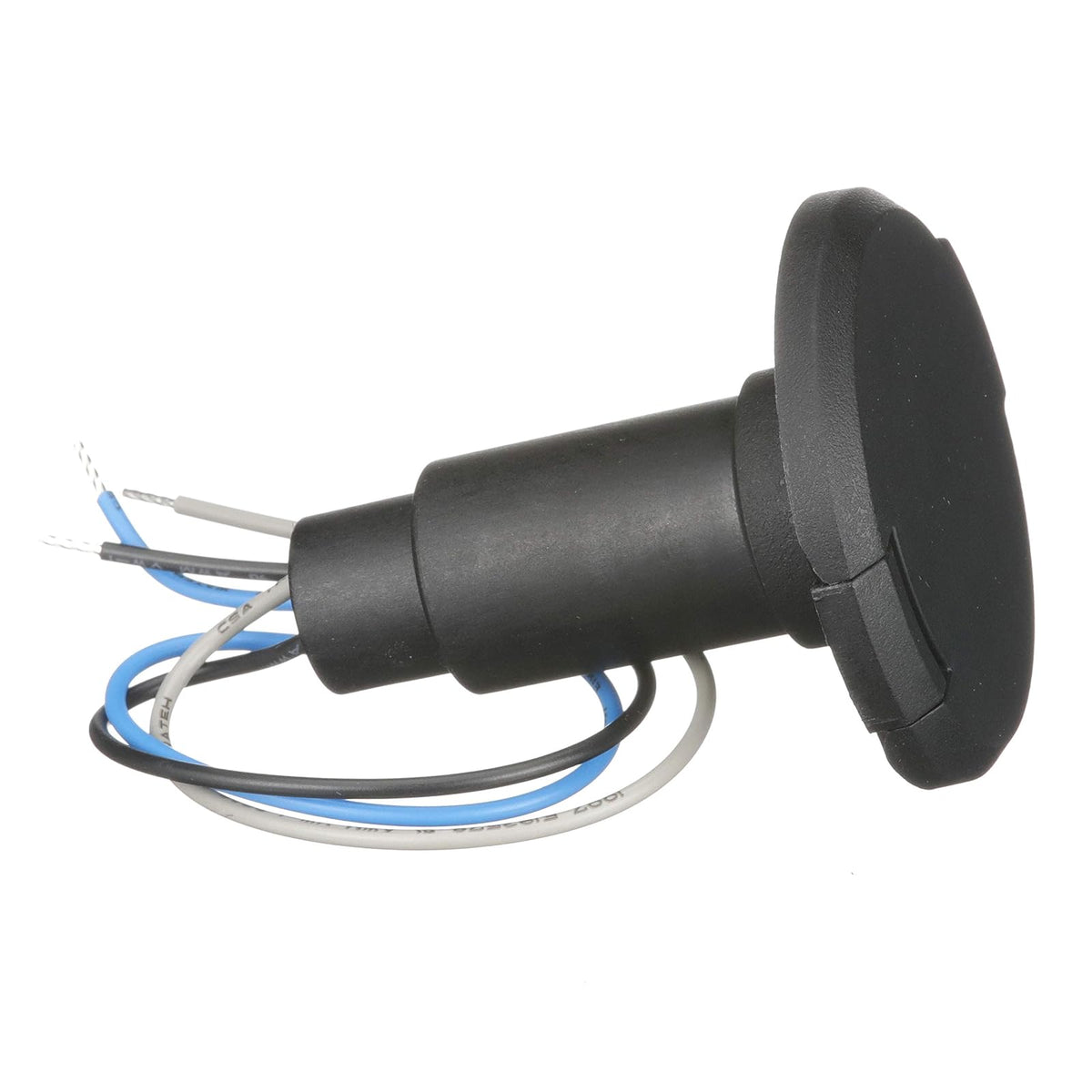 attwood 910R3PB-7 LightArmor Base de luz enchufable, para Luces de Poste, 3 Pines, Redondo, Negro Compuesto, Perfil bajo