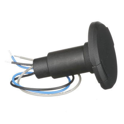 attwood 910R3PB-7 LightArmor Base de luz enchufable, para Luces de Poste, 3 Pines, Redondo, Negro Compuesto, Perfil bajo