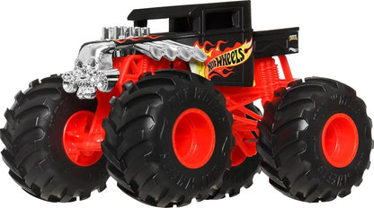 Hot Wheels Monster Trucks Vehículo de Juguete Bone Shaker Escala 1:24 para niños de 3 años en adelante