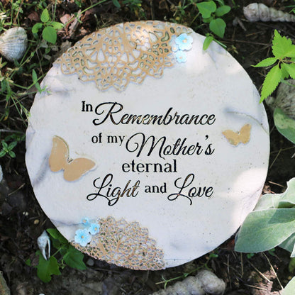 Pavilion Gift Company 19069 "Remembering Mother Piedra de jardín conmemorativo, 10 Pulgadas, Azul