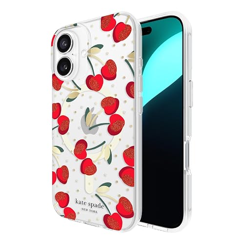 Kate Spade New York - Funda para iPhone 16, diseño de Piedras Preciosas de Cerezo
