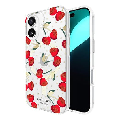 Kate Spade New York - Funda para iPhone 16, diseño de Piedras Preciosas de Cerezo