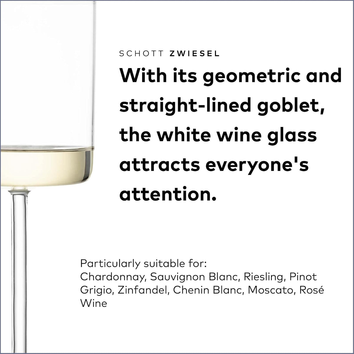 Schott Zwiesel Tritan Crystal Modo Collection, 150 oz, copas de vino blanco, juego de 4