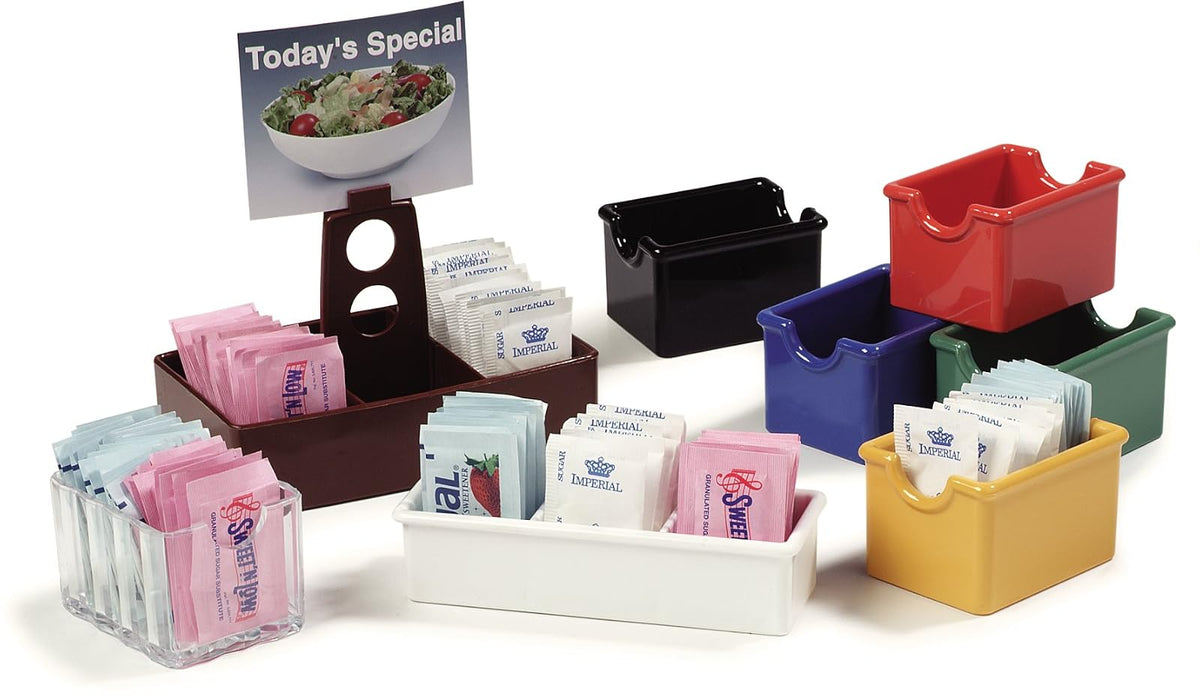 Carlisle FoodService Products - Cesta de azúcar para cocinas, plástico, 20 paquetes, negro, pequeño