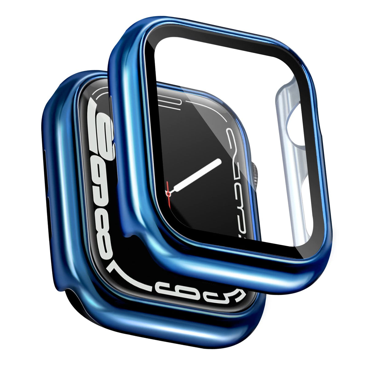 ORIbox Funda Rígida con Protector de Pantalla para Apple Watch Series 2 y 3 - Azul - Patchwork - 45 mm