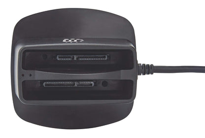 Manhattan 151955 Gabinete QuickDock HDD, 2 SATA-USB 3.0 SuperSpeed,