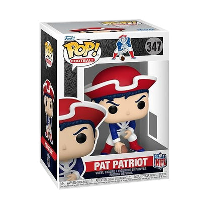 Funko Pop! NFL Mascots: Patriots - Pat Patriot | Mercancía Oficial - Figura de Vinilo Coleccionable para Decoración - Regalo de Cumpleaños para Fans