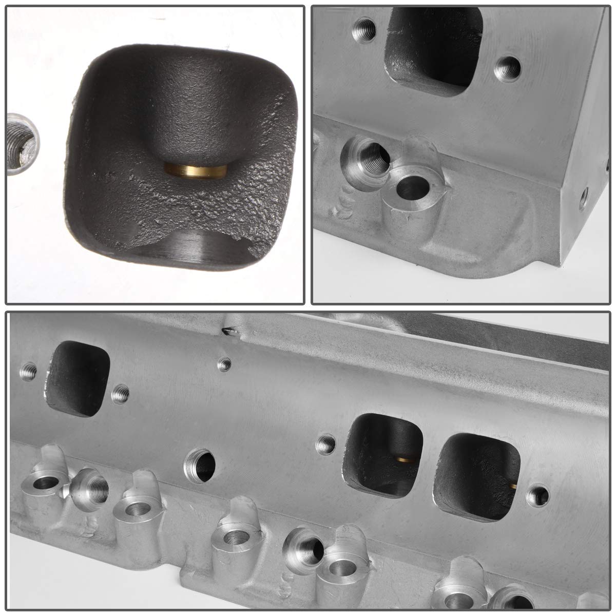 DNA Motoring CYLH-SBC-350 Cabezal Cilindro Aluminio Plateado para Motores SBC 302/327/350/383